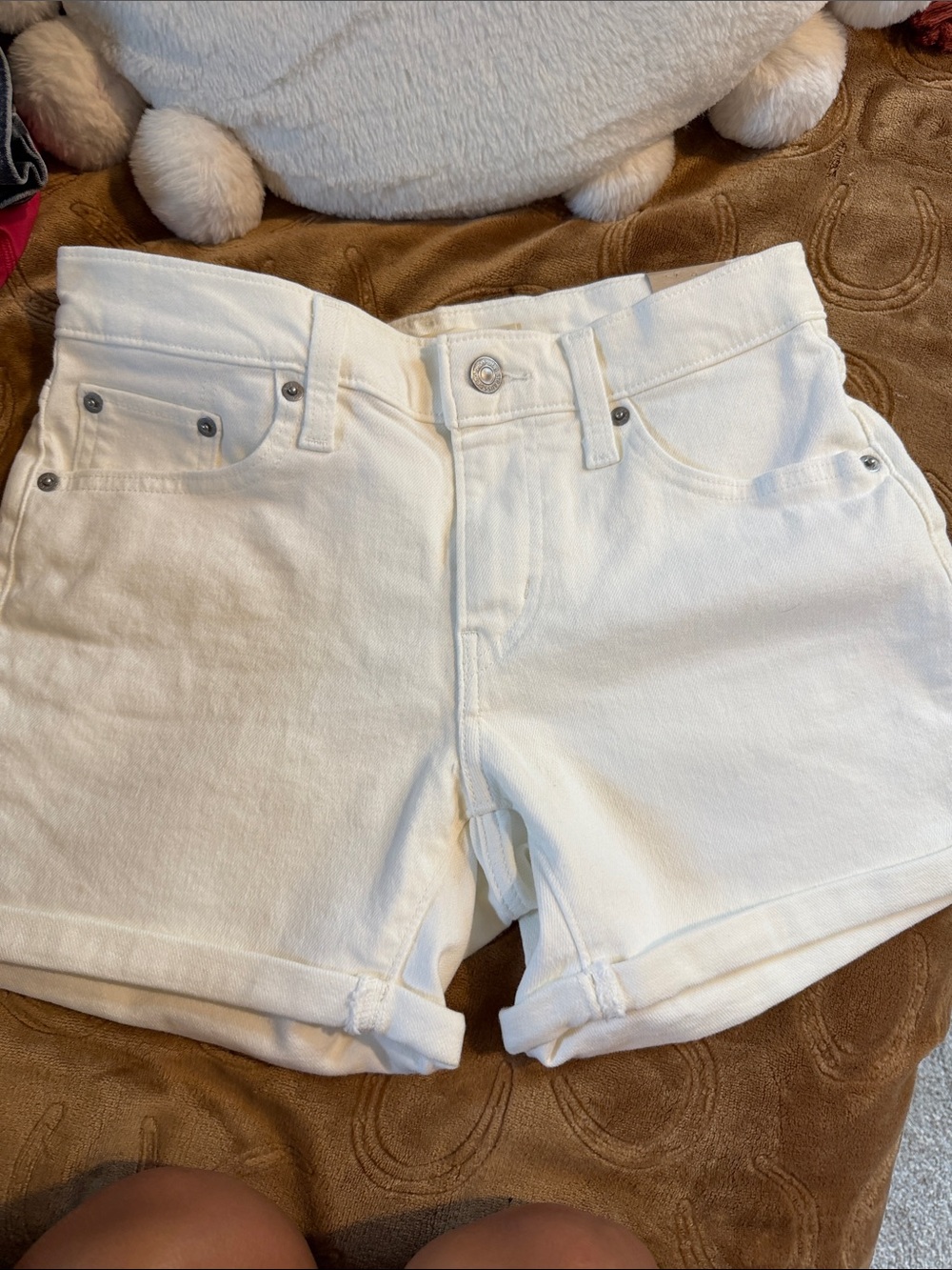 Levi White Women's Denim Shorts